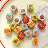 Plastic Resin Loose Beads Star Square Shape Printed Diy Handmade Beading Material For Bracelet Necklace