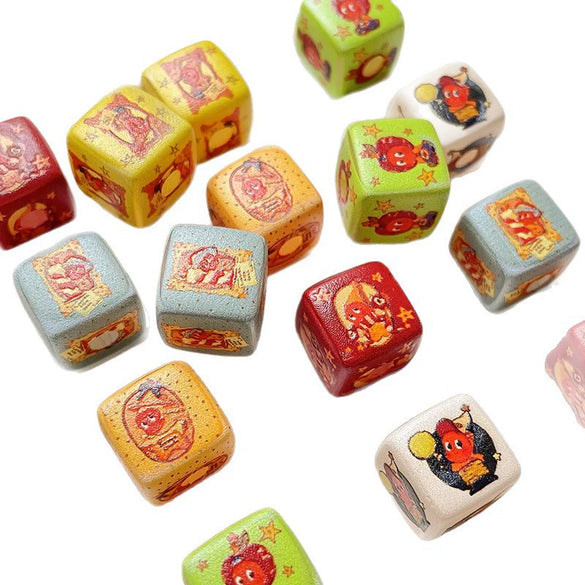 Plastic Resin Loose Beads Star Square Shape Printed Diy Handmade Beading Material For Bracelet Necklace