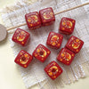 Plastic Resin Loose Beads Star Square Shape Printed Diy Handmade Beading Material For Bracelet Necklace