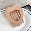 Plastic Resin Love Shape Women's Hairpin Duckbill Clip With Baking Paint Simple Geometric Headwear Hair Accessories