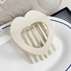 Plastic Resin Love Shape Women's Hairpin Duckbill Clip With Baking Paint Simple Geometric Headwear Hair Accessories