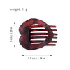 Plastic Resin Love Shape Women's Hairpin Duckbill Clip With Baking Paint Simple Geometric Headwear Hair Accessories