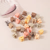 Plastic Resin Mini Small Grab Clip Hairpin With Baking Paint Geometric Style For Women