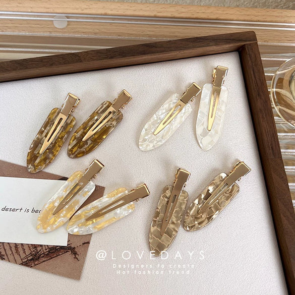 Plastic Resin Natural Style Stamping Women's Hairpins Hair Accessories