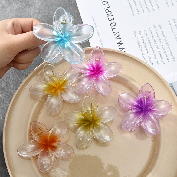Plastic Resin Plumeria Hairpin Hair Accessories With Baking Paint Little Fresh Style