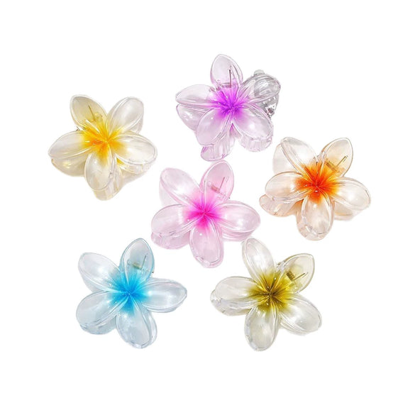 Plastic Resin Plumeria Hairpin Hair Accessories With Baking Paint Little Fresh Style