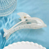 Plastic Resin Shell Hair Clip With Dolphin And Shark Shape Baking Paint Minimalist Style For Women
