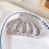 Plastic Resin Simple Geometric Baking Paint Women's Pumpkin Semiround Hair Clip Hair Accessories