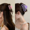 Plastic Resin Simple Geometric Baking Paint Women's Pumpkin Semiround Hair Clip Hair Accessories