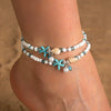 Plastic Resin Star Shaped Beaded Anklet For Women