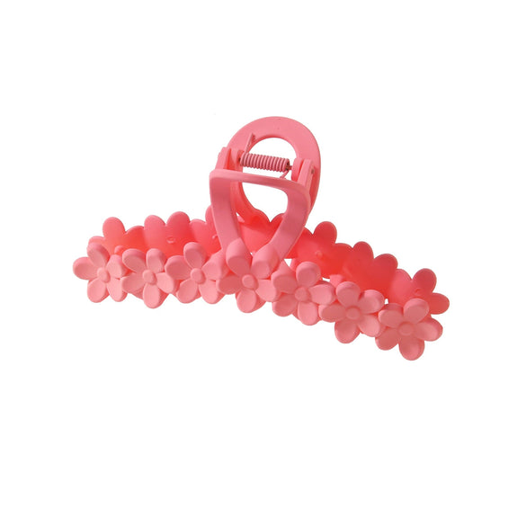 Plastic Resin Sweet Plant Flowers Style Baking Varnish Hair Claw For Women