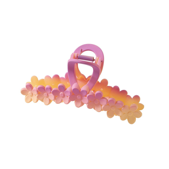 Plastic Resin Sweet Plant Flowers Style Baking Varnish Hair Claw For Women