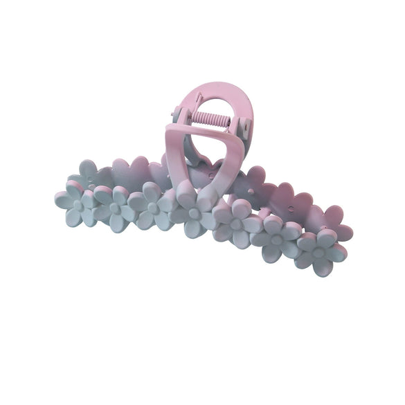 Plastic Resin Sweet Plant Flowers Style Baking Varnish Hair Claw For Women