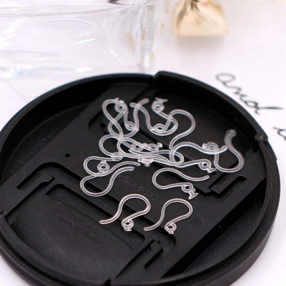 Plastic Resin Ushaped Ear Pin Ear Hook With Hanging Pendant Dripping Oil Diy Earring Accessories