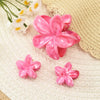 Plastic Resin Women's Simple Style Flower Clip Threepiece Set With Baking Paint Process