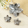 Plastic Resin Women's Simple Style Flower Clip Threepiece Set With Baking Paint Process