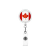Plastic Retractable Work Card Back Clip Commemorative Fashion With Maple Leaf Printing