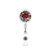 Plastic Retractable Work Card Back Clip Commemorative Fashion With Maple Leaf Printing