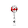 Plastic Retractable Work Card Back Clip Commemorative Fashion With Maple Leaf Printing