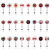 Plastic Retractable Work Card Back Clip Commemorative Fashion With Maple Leaf Printing