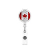 Plastic Retractable Work Card Back Clip Commemorative Fashion With Maple Leaf Printing