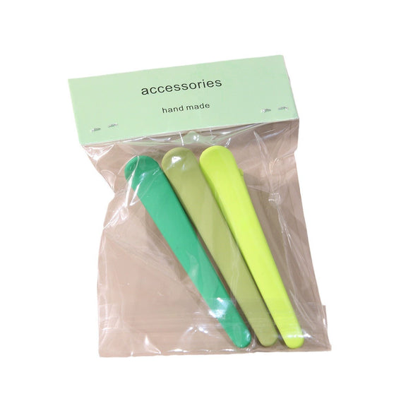 Plastic Seamless Hair Clips And Bobby Pins Set Geometric Style Baking Varnish Hair Accessories For Women