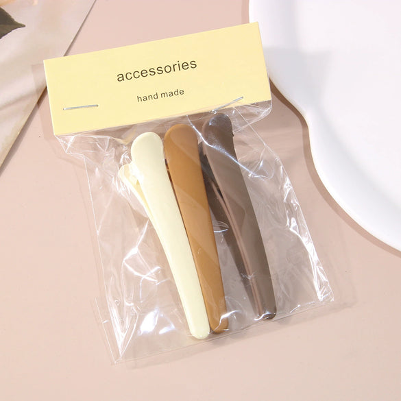 Plastic Seamless Hair Clips And Bobby Pins Set Geometric Style Baking Varnish Hair Accessories For Women
