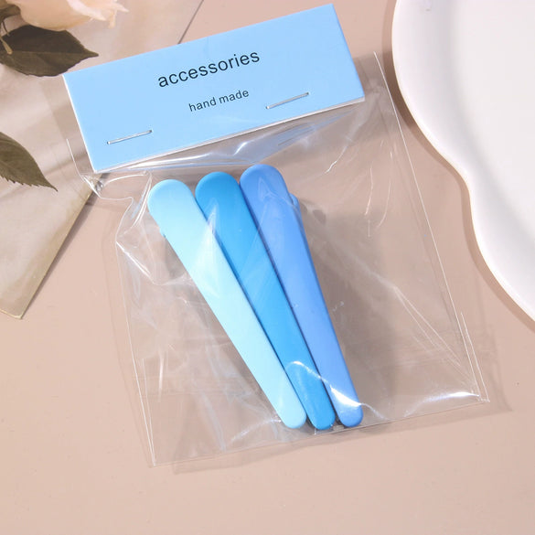 Plastic Seamless Hair Clips And Bobby Pins Set Geometric Style Baking Varnish Hair Accessories For Women