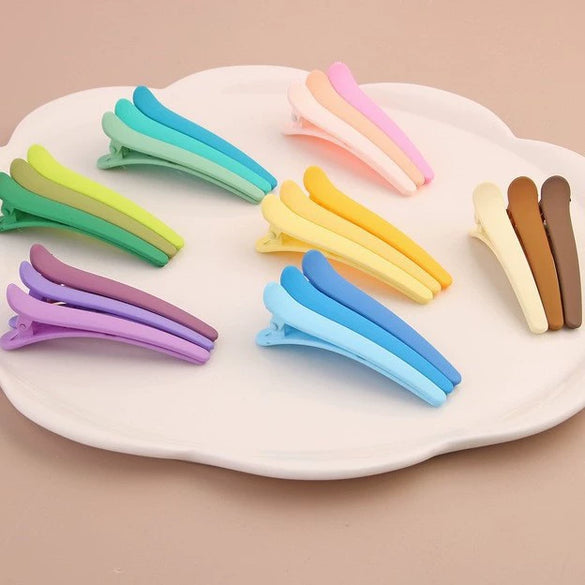 Plastic Seamless Hair Clips And Bobby Pins Set Geometric Style Baking Varnish Hair Accessories For Women
