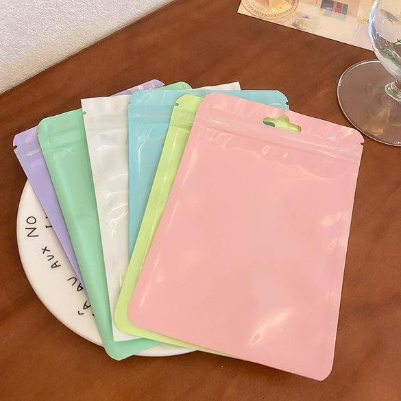 Plastic Selfsealing Holographic Solid Color Jewelry And Makeup Brush Packaging Bag