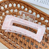 Plastic Simple Little Fresh Hairpin With Ink Print And Cross Square Cut Out Baking Paint Process For Women