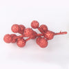 Plastic Simulation Fruit String Christmas Decorations Gold And Red Glitter For Christmas Tree Wreath Diy Accessories