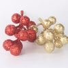 Plastic Simulation Fruit String Christmas Decorations Gold And Red Glitter For Christmas Tree Wreath Diy Accessories