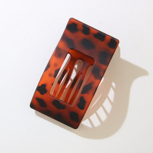 Plastic Spraypainted Duckbill Hairpin For Women Office Lady Geometric Style