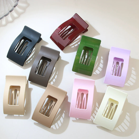 Plastic Spraypainted Duckbill Hairpin For Women Office Lady Geometric Style