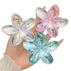 Plastic Transparent Colorful Plumeria Baking Paint Women's Hairpin Headwear Accessories