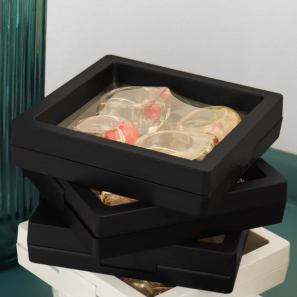 Plastic Transparent Square Jewelry Packaging Box For Ring Bracelet