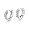 Plated 18K Gold Diamond Men's Earrings Simple Diamondstudded Elegant Earrings Ear Buckle Earrings