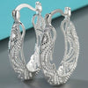 Plated Metal Geometric Flower Tassel Earrings Electroplated Ear Buckle Jewelry For Women Wholesale