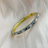 Plated Open Bracelet With Small Floral Design Modern Minimalist Fashion Jewelry For Daily Wear Wholesale Accessory