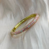 Plated Open Bracelet With Small Floral Design Modern Minimalist Fashion Jewelry For Daily Wear Wholesale Accessory