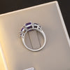 Platform   Amethyst Tourmaline Ring Ladies Hand Jewelry Wholesale