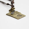 Playing Card Style Vintage Bronze Alloy Necklace With Animals And Zodiac Pattern
