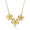 Pleated Flower Pendant Necklace Stainless Steel Electroplating For Women