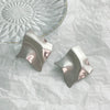 Pleated Geometric Irregular Exaggerated Mirror Alloy Electroplated Women's Earrings
