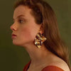 Pleated Geometric Irregular Exaggerated Mirror Alloy Electroplated Women's Earrings