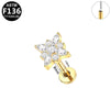 Plugin Ear Bone Nail And Lip Nail Titanium Alloy Zircon Copper Stainless Steel Geometric Electroplating