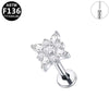 Plugin Ear Bone Nail And Lip Nail Titanium Alloy Zircon Copper Stainless Steel Geometric Electroplating