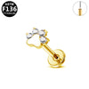 Plugin Ear Bone Nail And Lip Nail Titanium Alloy Zircon Copper Stainless Steel Geometric Electroplating