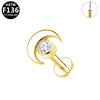 Plugin Ear Bone Nail And Lip Nail Titanium Alloy Zircon Copper Stainless Steel Geometric Electroplating